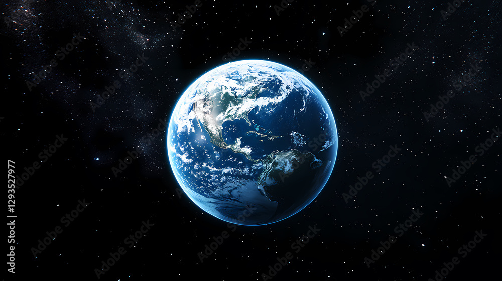 Obraz premium Earth surrounded by stars in space