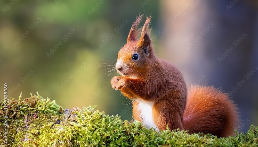 Eurasian Red Squirrel Perched on SnowCovered Pine Tree in a Wintery Forest, Captivating in its Rusty Coat and Playful Expression, Catching the Eye of the Observer Amidst the Frosty Silence. Eurasian Red Squirrel Perched on SnowCovered Pine Tree in a Wintery Forest, Captivating in its Rusty Coat and Playful Expression, Catching the Eye of the Observer Amidst the Frosty Silence.