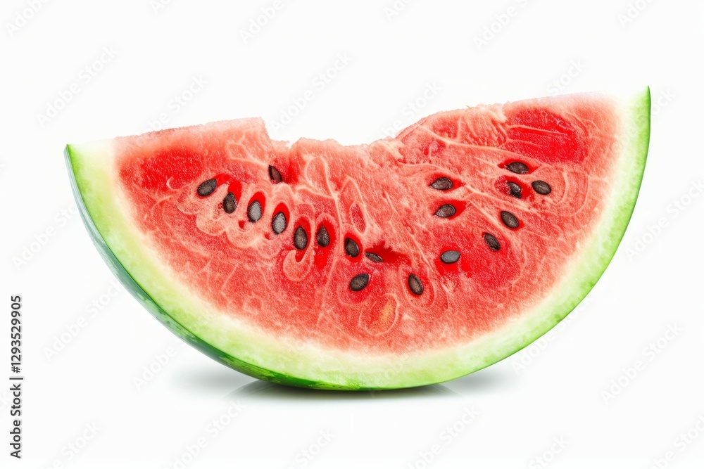 Fresh watermelon slices on white background. Neural network AI generated Fresh watermelon slices on white background. Neural network AI generated