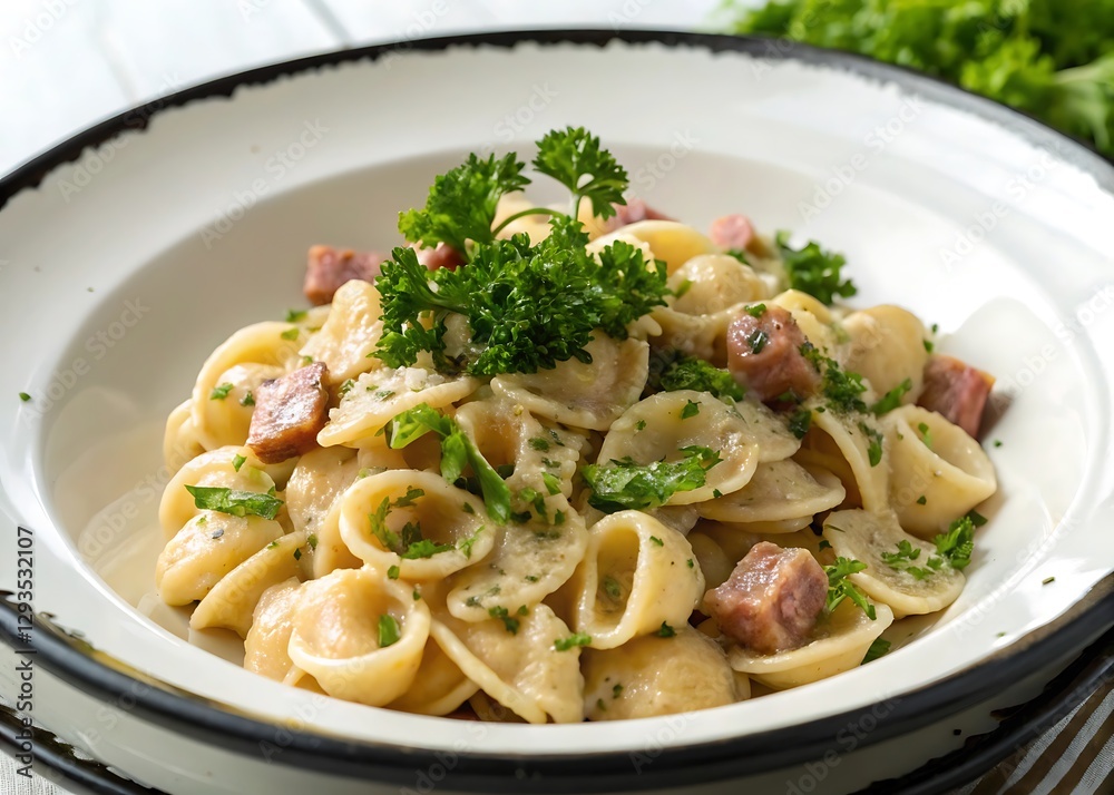 Delicious Creamy Pasta with Ham & Fresh Parsley – Easy & Flavorful Recipe Delicious Creamy Pasta with Ham & Fresh Parsley – Easy & Flavorful Recipe
