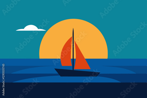 yacht on the sea