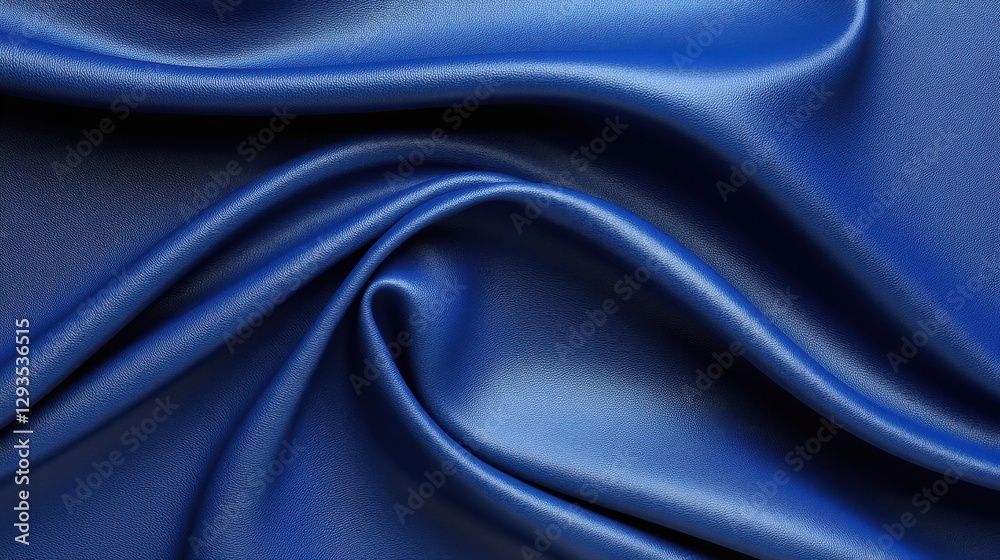Fototapeta premium Blue background with artificial leather texture and blurred pattern