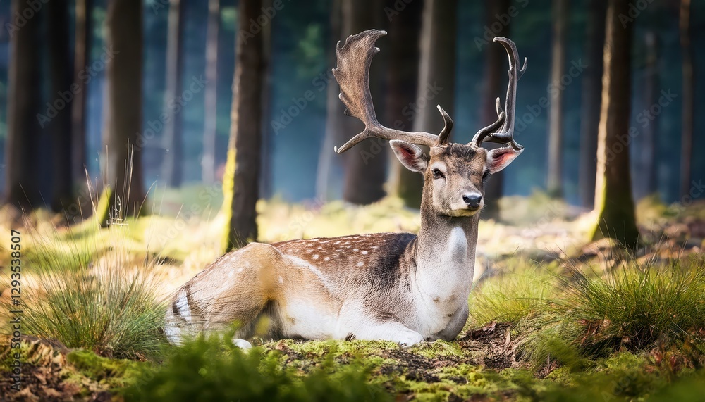 Fallow Deer in a Czech Forest Majestic Dama Dama Amidst the Winter Wilderness, Frosty Branches Framing the Moody Silhouette at Sunset, Capturing the Serenity and Beauty of Nature in a SnowKissed Fallow Deer in a Czech Forest Majestic Dama Dama Amidst the Winter Wilderness, Frosty Branches Framing the Moody Silhouette at Sunset, Capturing the Serenity and Beauty of Nature in a SnowKissed