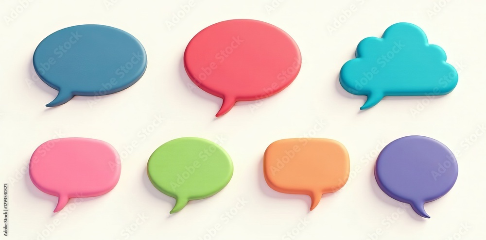 Collection of speech bubble icons in different shapes and sizes, size, shape, conversation Collection of speech bubble icons in different shapes and sizes, size, shape, conversation