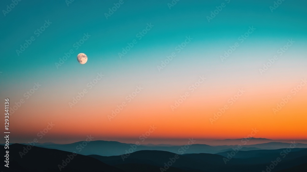 Stunning full moon illuminating the night sky with a majestic presence and twinkling stars around Stunning full moon illuminating the night sky with a majestic presence and twinkling stars around