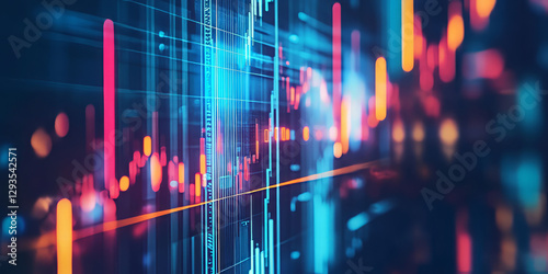 A mesmerizing futuristic AI-powered high-frequency trading platform, featuring glowing cybernetic predictive analytics pathways, pulsating holographic algorithmic stock exchange grids, and swirling