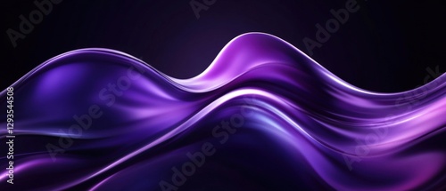Wallpaper Mural Elegant purple wave flowing on a black background creating a striking contrast and a sense of depth and mystery Torontodigital.ca