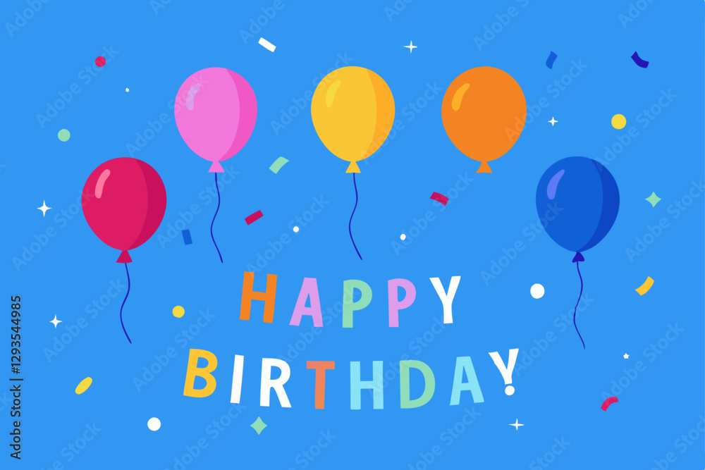 happy birthday card with balloons happy birthday card with balloons