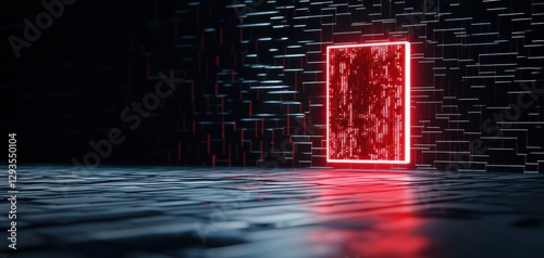 A sentient supercomputer hallucinating entire dream worlds, forming surreal AI-driven landscapes of pure neon thought