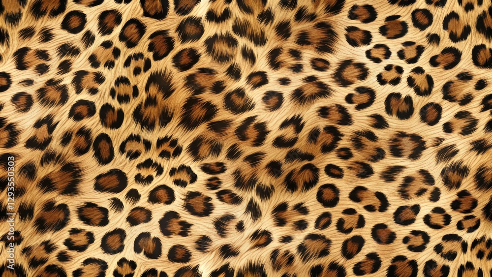 Realistic Leopard Print with Rich Texture and Vibrant Color Shades Realistic Leopard Print with Rich Texture and Vibrant Color Shades