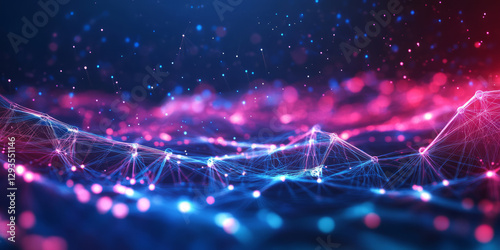 A futuristic AI-driven quantum finance network, displaying glowing cybernetic high-speed transaction pathways, pulsating holographic market prediction grids, and swirling quantum-enhanced risk