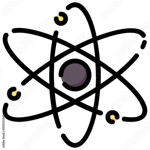 atomic vector filled outline icon