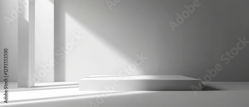 Wallpaper Mural Minimalistic white box placed in a bright room with soft light creating a clean and contemporary ambiance Torontodigital.ca