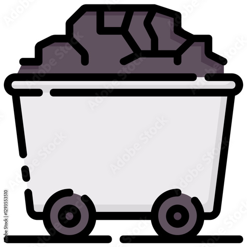 coal vector filled outline icon