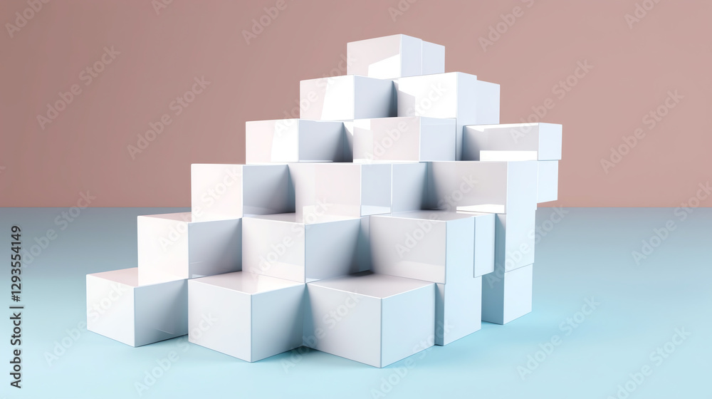 Layered Cube Abstract Layered Cube Abstract