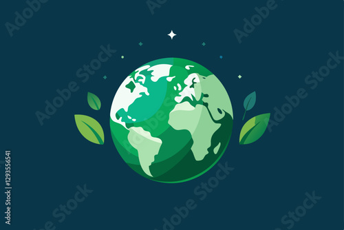 earth with green leaves