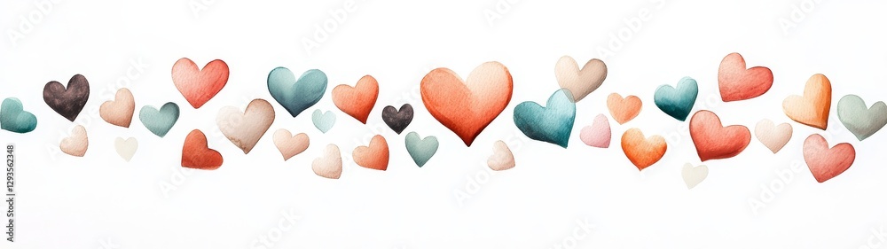 Obraz premium Colorful Hearts Background for Romantic and Creative Designs
