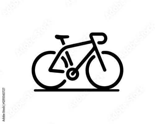 bicycle icon isolated on white