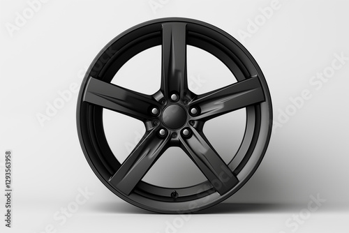 Car wheel rim on a light background. spare parts for a car. wheels. expensive rims. photo