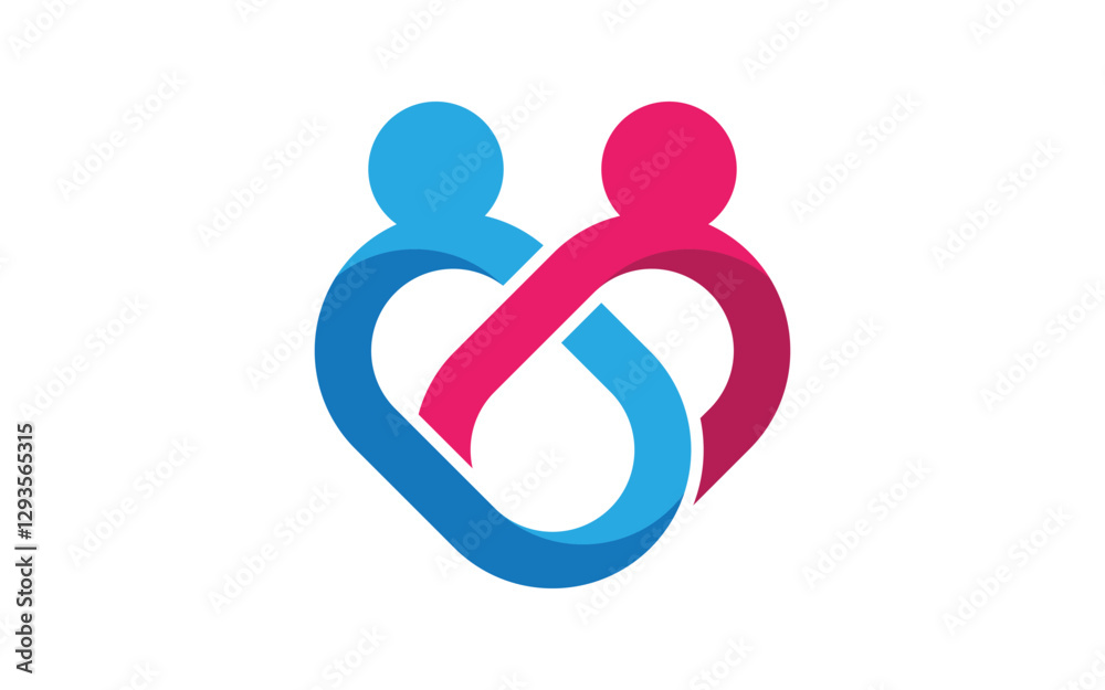 Safe care social community Logo design template Safe care social community Logo design template