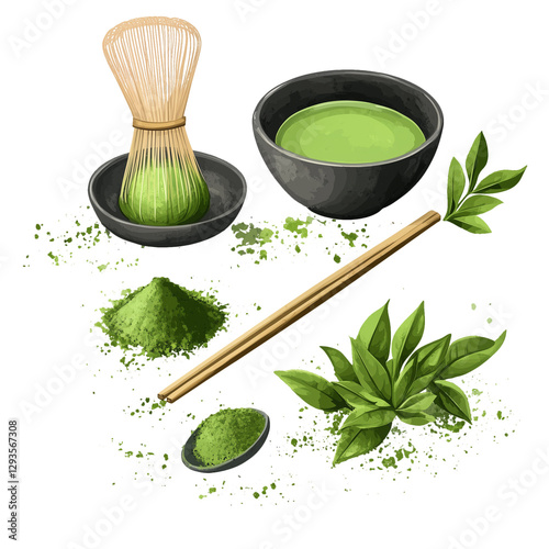 Matcha, Transparent background