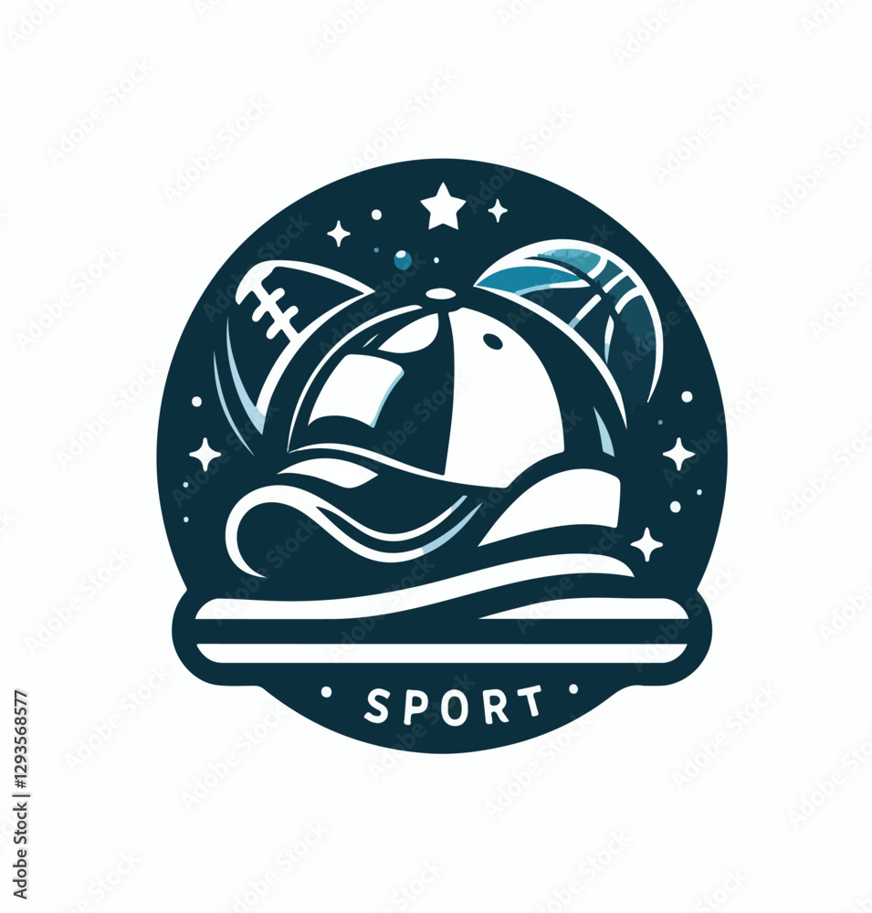 Fototapeta premium vector image of a sport hat