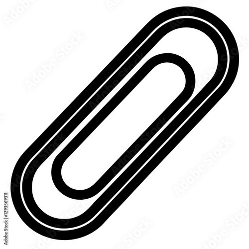paperclip silhouette vector illustration 