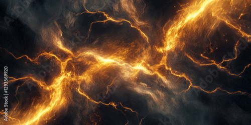 A visually striking abstract background inspired by deep-space energy fields, featuring swirling plasma waves, pulsating nebular clouds, and dynamic light distortions. The glowing cosmic textures