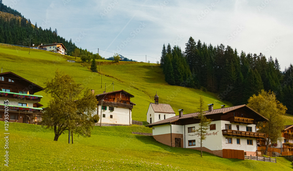 Alpine summer view near Berwang, Reutte, Tyrol, Austria