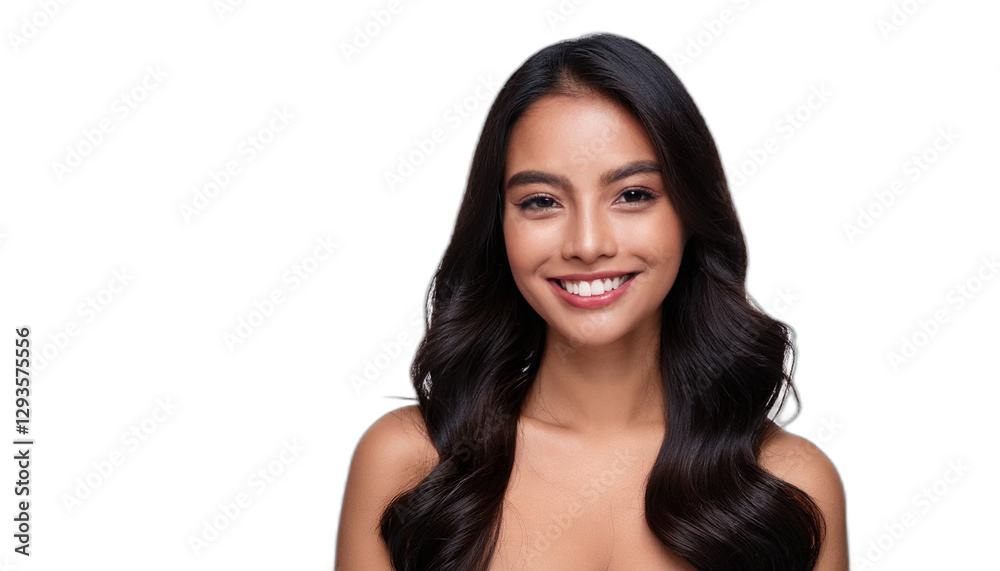 Beauty smiling female model. Fashionable and stylish woman in trendy look. Natural makeup styling concept isolated on transparent background Beauty smiling female model. Fashionable and stylish woman in trendy look. Natural makeup styling concept isolated on transparent background