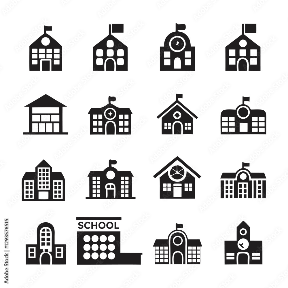 Fototapeta premium School icon, School icon set
