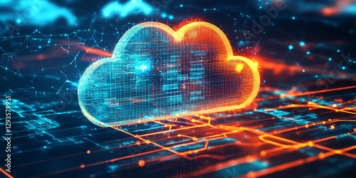 A glowing futuristic deep learning data cloud, surrounded by swirling cybernetic energy trails, pulsating holographic storage nodes, and intricate quantum computing pathways. The high-tech abstract