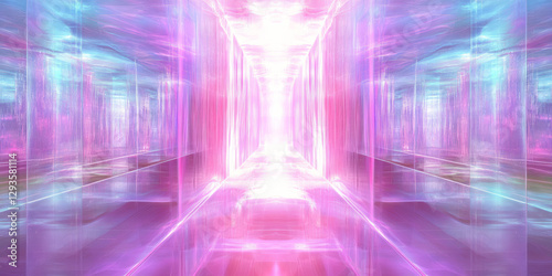 A surreal abstract background with shifting layers of iridescent neon hues, forming a mesmerizing holographic texture. The futuristic light effects and softly glowing reflections create a seamless