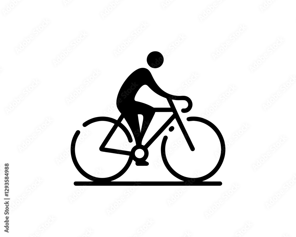 Obraz premium cyclist silhouette vector