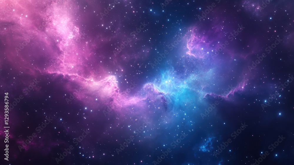 Fototapeta premium Colorful Nebula in Deep Space, Cosmic Background, Space Exploration, Visual Background