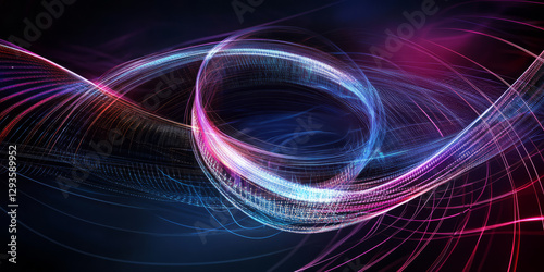 A high-tech abstract background featuring an intricate holographic prism array, refracting neon light into infinite digital patterns. The futuristic cyber composition blends elegance with cutting-edge