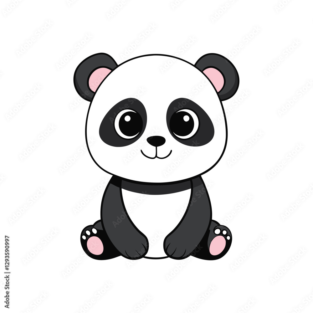 Fototapeta premium beby panda icon vector image
