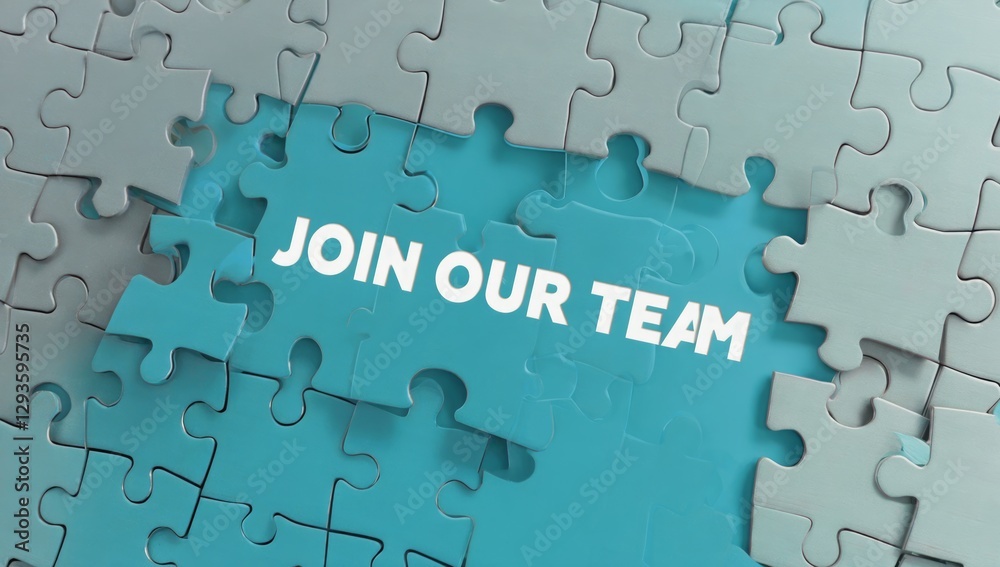Team recruitment puzzle piece background Team recruitment puzzle piece background