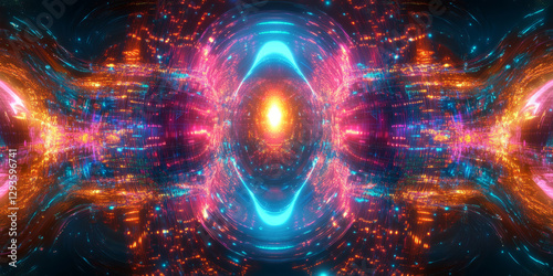 A futuristic AI-driven secure metaverse economy, displaying glowing cybernetic blockchain transactions, pulsating holographic virtual asset verification grids, and swirling quantum-enhanced financial