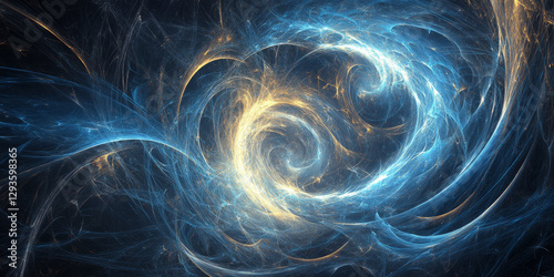 A visually immersive abstract background with swirling light currents, cascading through an infinite digital void. The flowing energy patterns interact dynamically, forming fluid waves of glowing neon