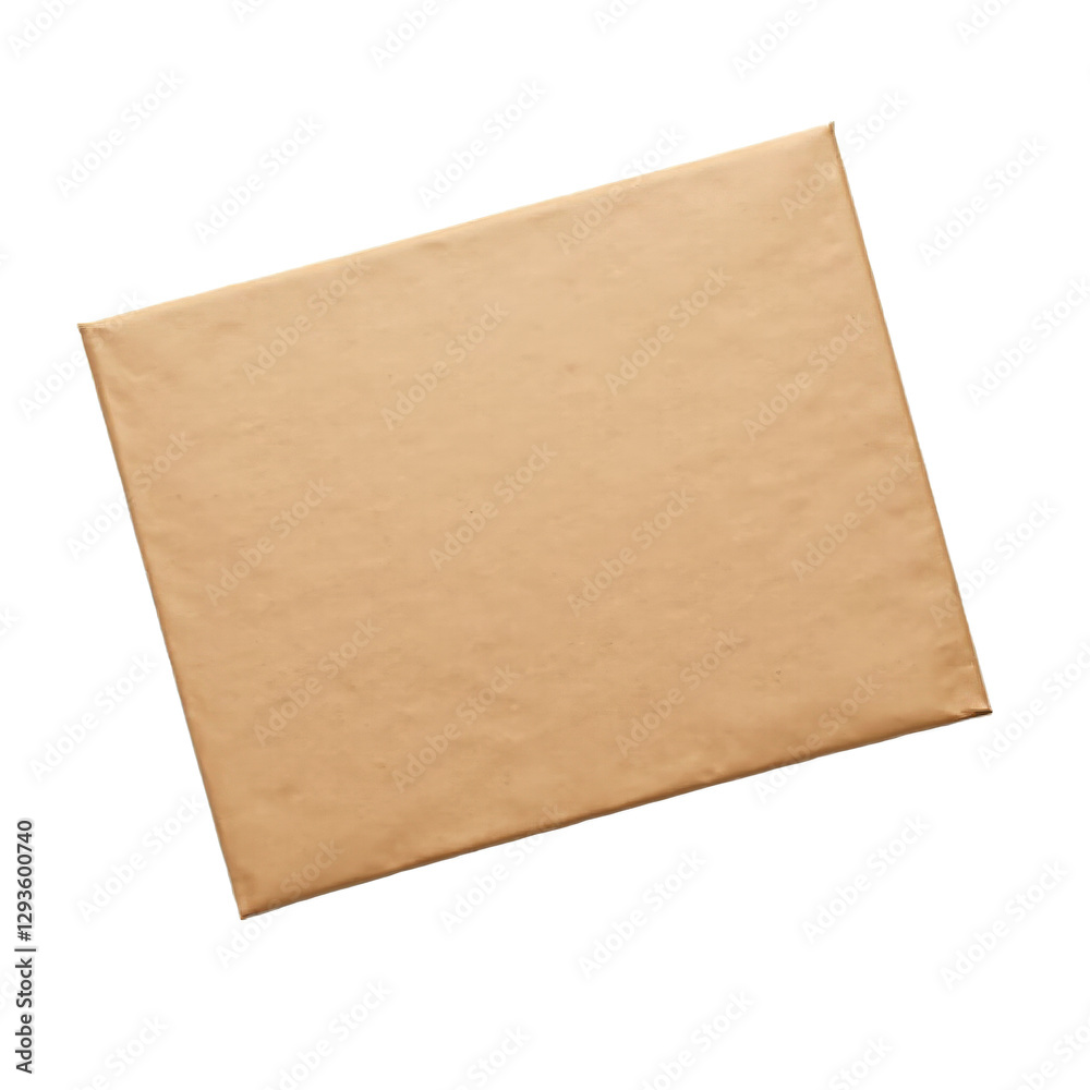 A rectangular piece of brown paper with a smooth texture and a slightly wrinkled surface. The edges are neatly folded, giving it a professional appearance. A rectangular piece of brown paper with a smooth texture and a slightly wrinkled surface. The edges are neatly folded, giving it a professional appearance.