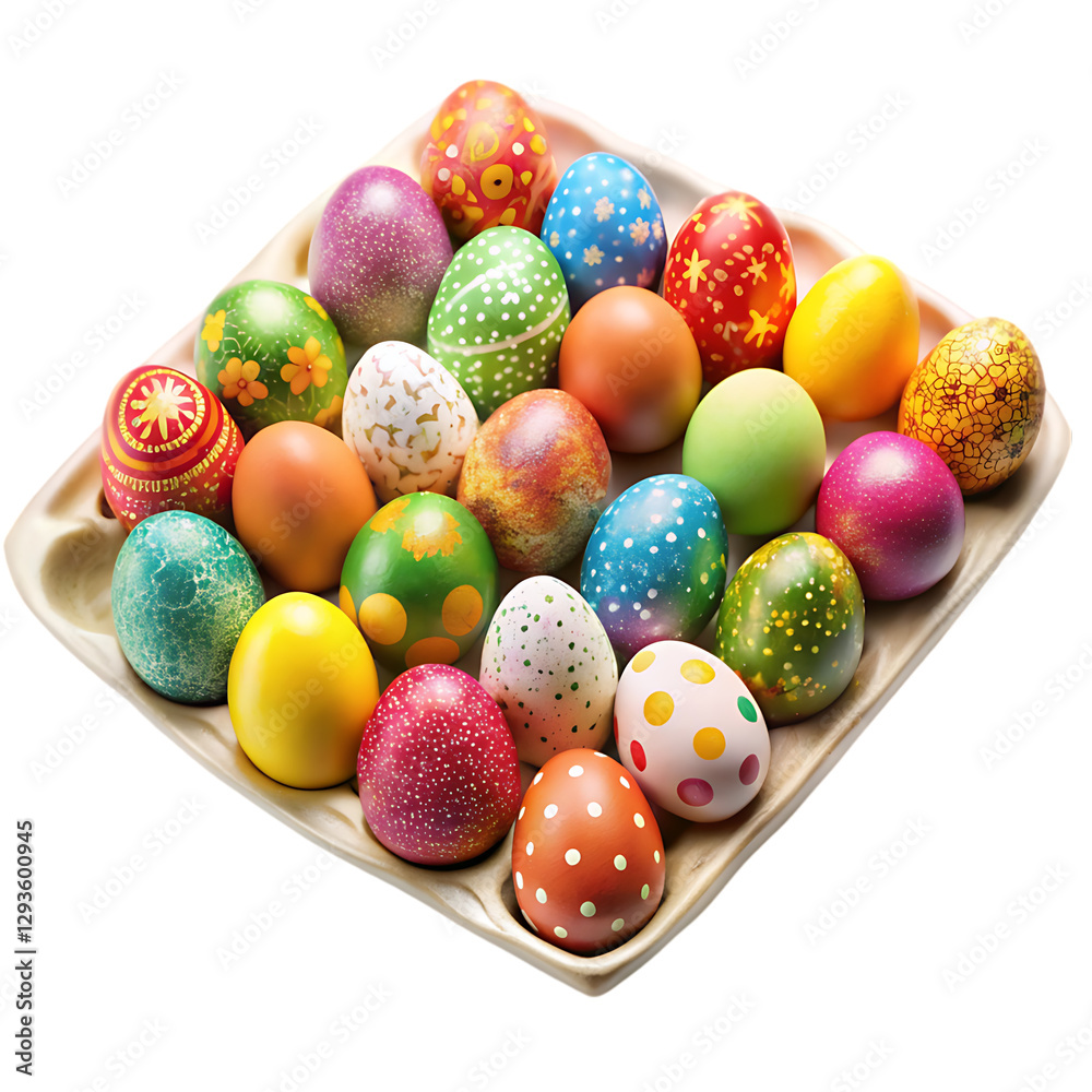Fototapeta premium Colorful Easter Eggs: Festive Decor