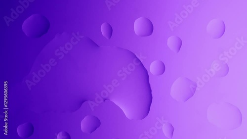 a large drop flows and connects with another on a purple gradient background