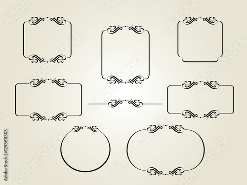 6442.eps   vector set of calligraphic design elements