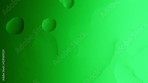 a large drop flows and connects with others on a green gradient background