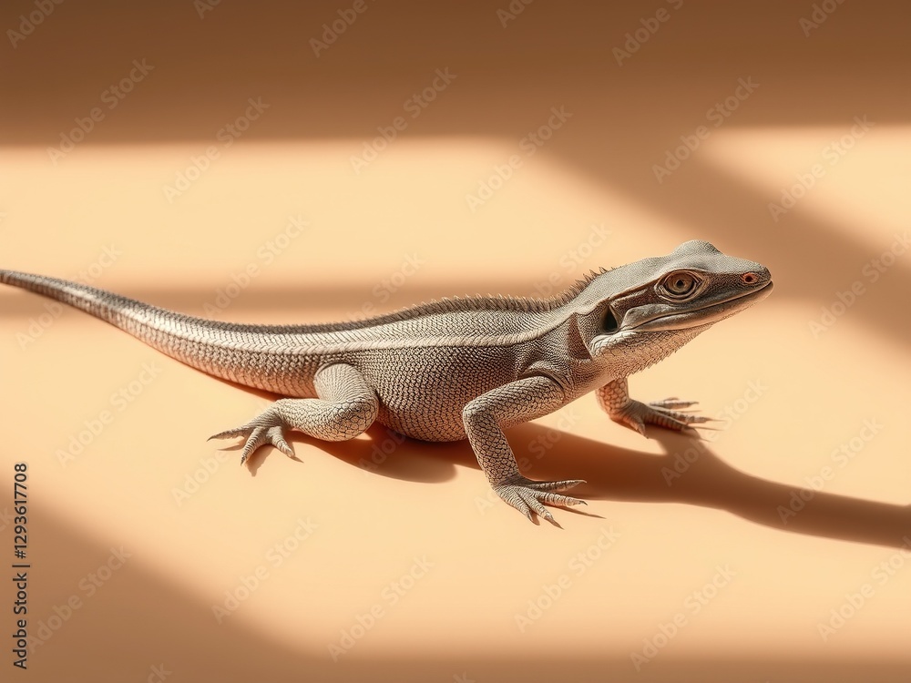 Fototapeta premium Asymmetrical Reptile, Warm Tones, Glass Effect