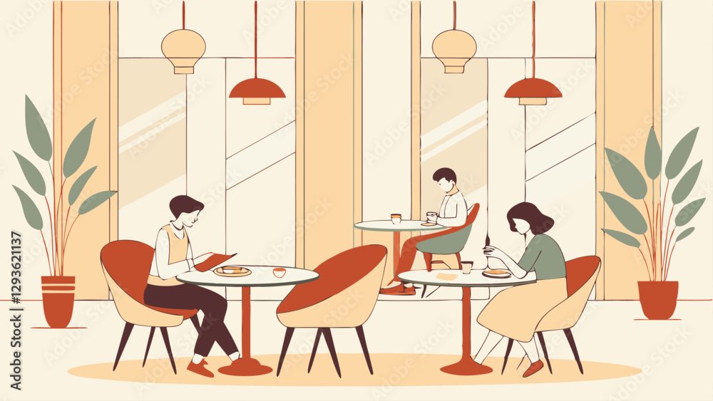 Fototapeta premium people in cafe