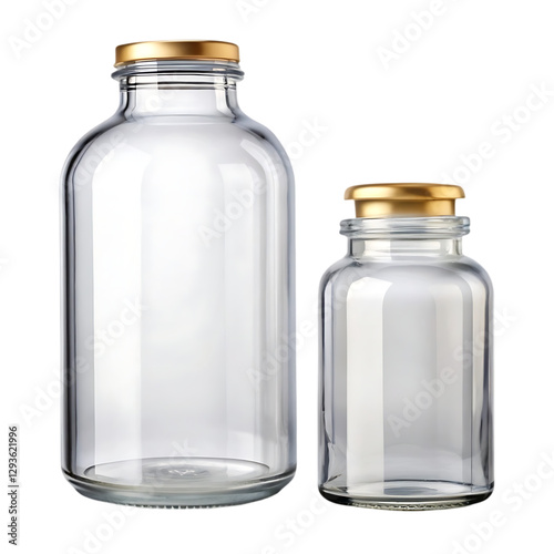 Glass Jars with Gold Lids photo