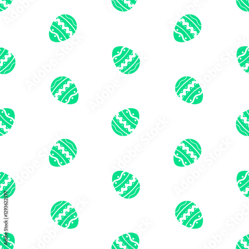 Mint Easter eggs vector seamless pattern. Easter wrapping paper, packaging design, print, background