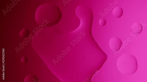 a large beautiful drop will connect with a smaller one on a pink gradient background